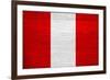 Peru Flag Design with Wood Patterning - Flags of the World Series-Philippe Hugonnard-Framed Art Print