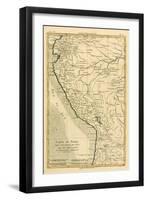 Peru, from 'Atlas De Toutes Les Parties Connues Du Globe Terrestre' by Guillaume Raynal (1713-96)…-Charles Marie Rigobert Bonne-Framed Giclee Print