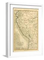 Peru, from 'Atlas De Toutes Les Parties Connues Du Globe Terrestre' by Guillaume Raynal (1713-96)…-Charles Marie Rigobert Bonne-Framed Giclee Print