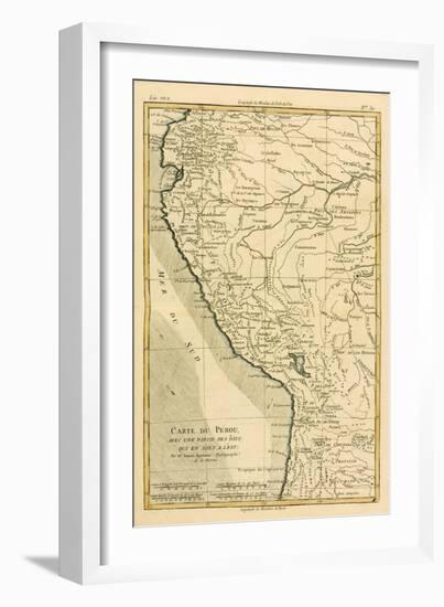 Peru, from 'Atlas De Toutes Les Parties Connues Du Globe Terrestre' by Guillaume Raynal (1713-96)…-Charles Marie Rigobert Bonne-Framed Giclee Print