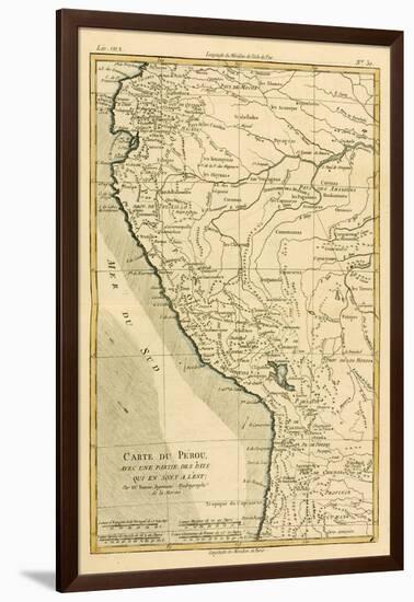 Peru, from 'Atlas De Toutes Les Parties Connues Du Globe Terrestre' by Guillaume Raynal (1713-96)…-Charles Marie Rigobert Bonne-Framed Giclee Print