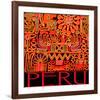 Peru - Inca Design Pattern-null-Framed Art Print