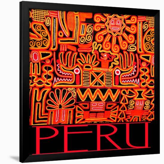 Peru - Inca Design Pattern-null-Framed Art Print