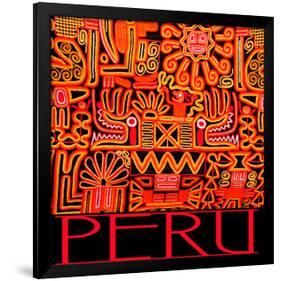 Peru - Inca Design Pattern-null-Framed Art Print