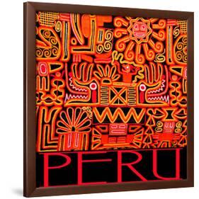 Peru - Inca Design Pattern-null-Framed Art Print