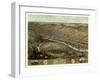 Peru, Indiana - Panoramic Map-Lantern Press-Framed Art Print