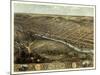 Peru, Indiana - Panoramic Map-Lantern Press-Mounted Art Print