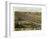 Peru, Indiana - Panoramic Map-Lantern Press-Framed Art Print