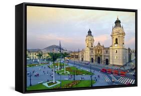 Peru, Lima, Cathedral-John Coletti-Framed Stretched Canvas