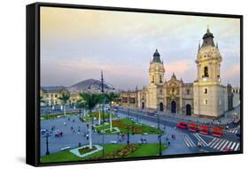 Peru, Lima, Cathedral-John Coletti-Framed Stretched Canvas