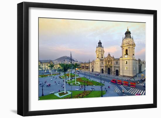 Peru, Lima, Cathedral-John Coletti-Framed Photographic Print