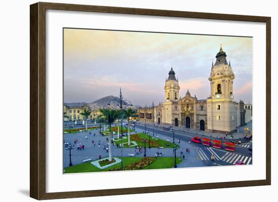 Peru, Lima, Cathedral-John Coletti-Framed Photographic Print