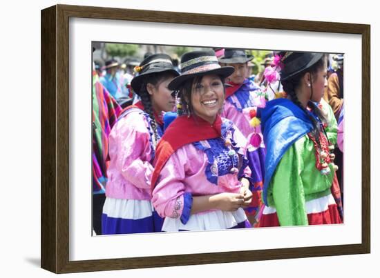 Peru, Lima, San Martin Square, Ayacuchano Carnival, Ayacucho Region, Traditional Festival-John Coletti-Framed Photographic Print