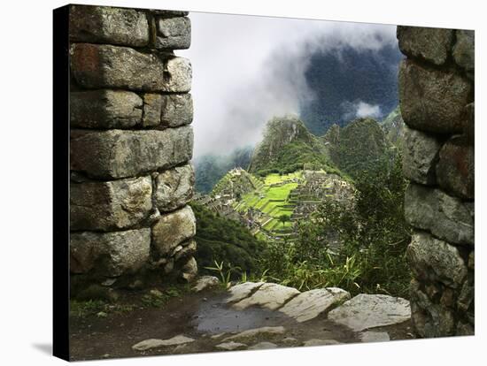 Peru, Machu Picchu, from Inca Trail-John Ford-Stretched Canvas