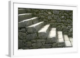 Peru, Machu Picchu, Stairs-John Ford-Framed Photographic Print