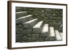 Peru, Machu Picchu, Stairs-John Ford-Framed Photographic Print
