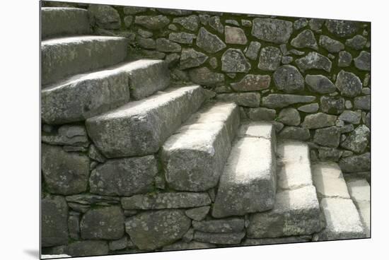 Peru, Machu Picchu, Stairs-John Ford-Mounted Premium Photographic Print