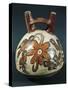 Peru, Nazca Culture, Double Spout and Bridge Vessel with Painted Hummingbirds around Flower-null-Stretched Canvas