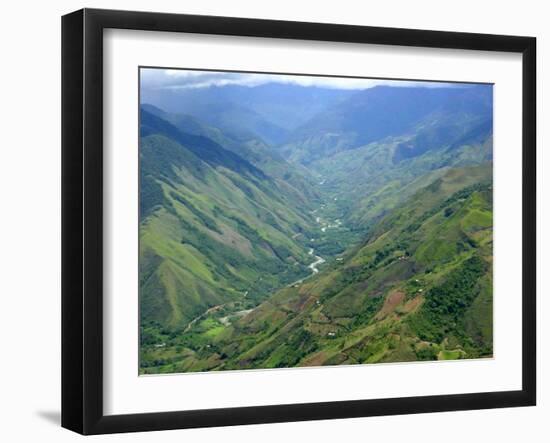 Peru's Monzon River Valley Shows a Patchwork of Coca Fields-null-Framed Premium Photographic Print