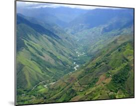 Peru's Monzon River Valley Shows a Patchwork of Coca Fields-null-Mounted Premium Photographic Print