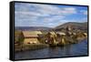 Peru, Uros Islands. The floating reed islands of Lake Titicaca.-Kymri Wilt-Framed Stretched Canvas