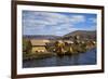 Peru, Uros Islands. The floating reed islands of Lake Titicaca.-Kymri Wilt-Framed Photographic Print