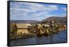 Peru, Uros Islands. The floating reed islands of Lake Titicaca.-Kymri Wilt-Framed Stretched Canvas