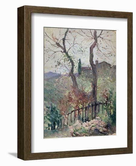 Perugia, Umbria, 1894 (Oil on Board)-Konstantin Andreevic Somov-Framed Premium Giclee Print