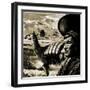 Peruvian Indian and Llama-null-Framed Premium Giclee Print