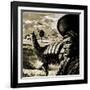 Peruvian Indian and Llama-null-Framed Giclee Print