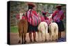 Peruvian Indios with Lamas-null-Stretched Canvas