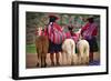 Peruvian Indios with Lamas-null-Framed Art Print