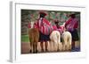 Peruvian Indios with Lamas-null-Framed Art Print