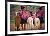 Peruvian Indios with Lamas-null-Framed Art Print