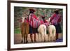 Peruvian Indios with Lamas-null-Framed Art Print