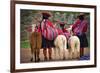 Peruvian Indios with Lamas-null-Framed Art Print