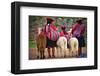 Peruvian Indios with Lamas-null-Framed Art Print