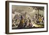 Peruvian Terrified During Lunar Eclipse, Colour Engraving-Gallo Gallina-Framed Giclee Print