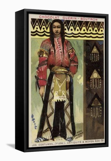 Peruvian Warrior Chief, 14th Century-null-Framed Stretched Canvas