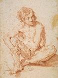 Seated Male Nude-Pesarese Cantarini-Laminated Art Print