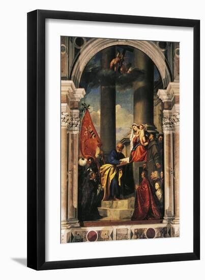 Pesaro Madonna-Titian (Tiziano Vecelli)-Framed Premium Giclee Print