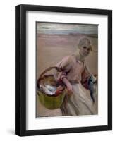 Pescadora Valenciana, 1900-Joaquín Sorolla y Bastida-Framed Giclee Print