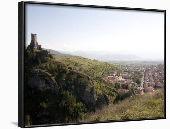 Pescina's Tower, View of Pescina, Abruzzi, Italy, Europe-Oliviero Olivieri-Framed Photographic Print