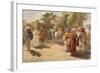 Peshawar Market Scene, from 'India Ancient and Modern', 1867 (Colour Litho)-William 'Crimea' Simpson-Framed Giclee Print