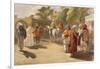 Peshawar Market Scene, from 'India Ancient and Modern', 1867 (Colour Litho)-William 'Crimea' Simpson-Framed Giclee Print