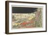 Pesrpective Print: Battle Scene at Ichinotani, Late 18th-Early 19th Century-Utagawa Toyokuni-Framed Giclee Print