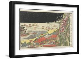 Pesrpective Print: Battle Scene at Ichinotani, Late 18th-Early 19th Century-Utagawa Toyokuni-Framed Giclee Print