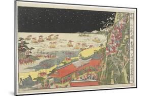 Pesrpective Print: Battle Scene at Ichinotani, Late 18th-Early 19th Century-Utagawa Toyokuni-Mounted Giclee Print