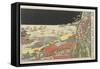 Pesrpective Print: Battle Scene at Ichinotani, Late 18th-Early 19th Century-Utagawa Toyokuni-Framed Stretched Canvas