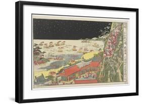 Pesrpective Print: Battle Scene at Ichinotani, Late 18th-Early 19th Century-Utagawa Toyokuni-Framed Giclee Print